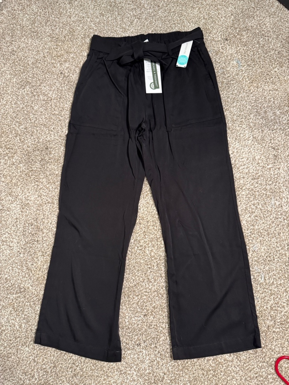 Threads 4 Thought Black Wide Leg Pants with Tie Waist